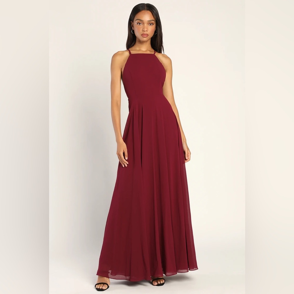 Lulu’s wine red dress